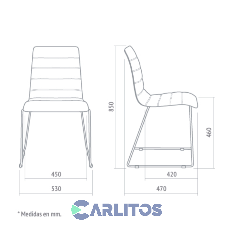 Silla De Oficina Fijo Portantino Lyon Tapizado Negro Base Cromada