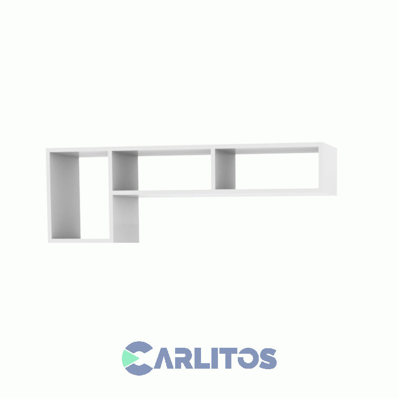 Combo Mesa Baja Tv-Panel Tv-Repisa Blanco