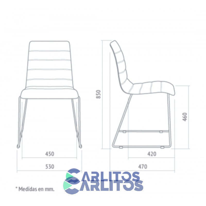 Silla De Oficina Fijo Portantino Lyon Tapizado Blanco Base Cromada