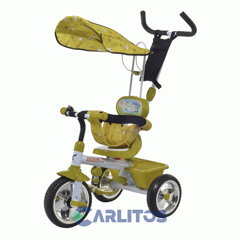 Triciclo Biemme Con Barral Y Capota - Mega Color Verde 578