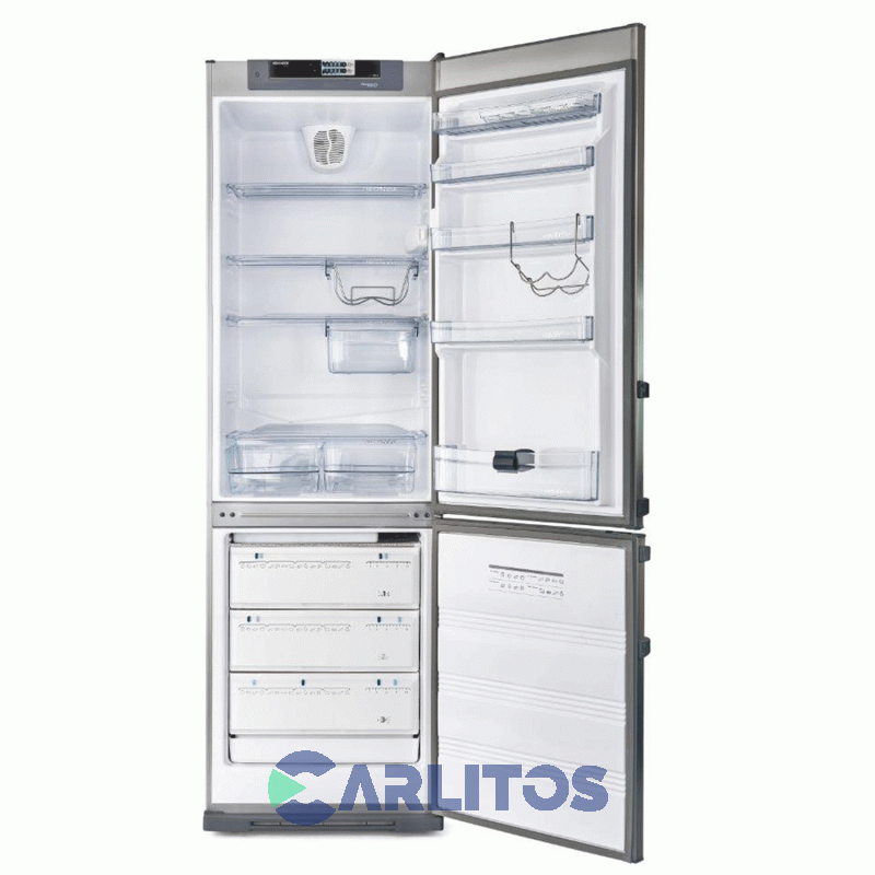 Heladera Con Freezer Koh-I-Noor Combi 358 Litros Inox. 2 Motores Kga-4094/7