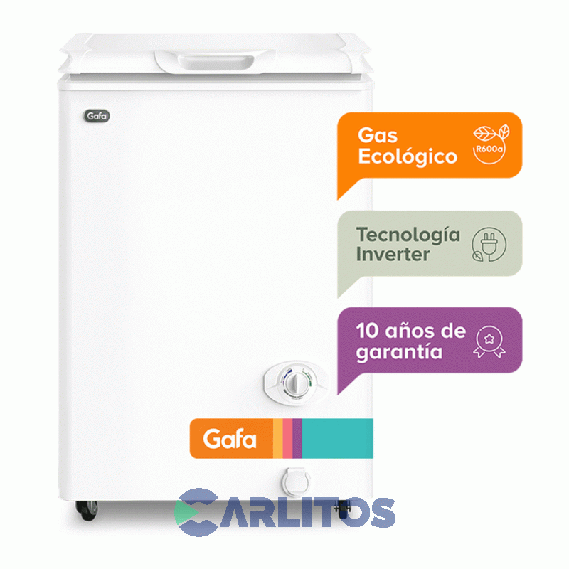 Freezer Horizontal Gafa Inverter 117 Litros Blanco Fghi100b-s