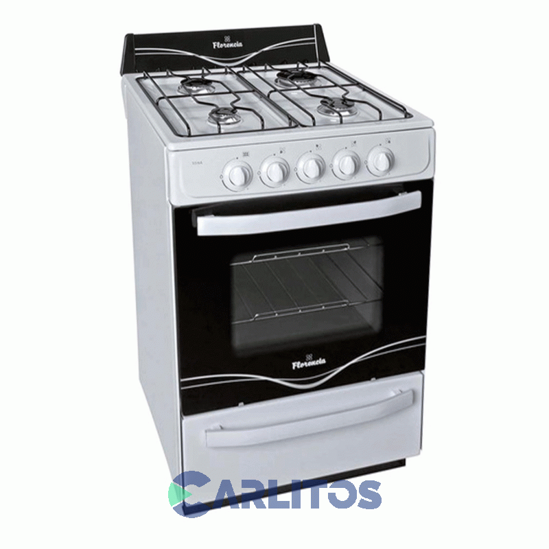 Cocina A Gas Florencia 56 CM Blanca Multigas Flor 5516 F